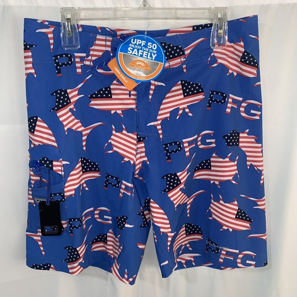 Columbia Other - Columbia PFG Offshore II Board Shorts Stars Stripes Mens Size 32 New with Tag